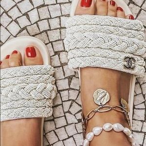 Designer slides white Sz 36
